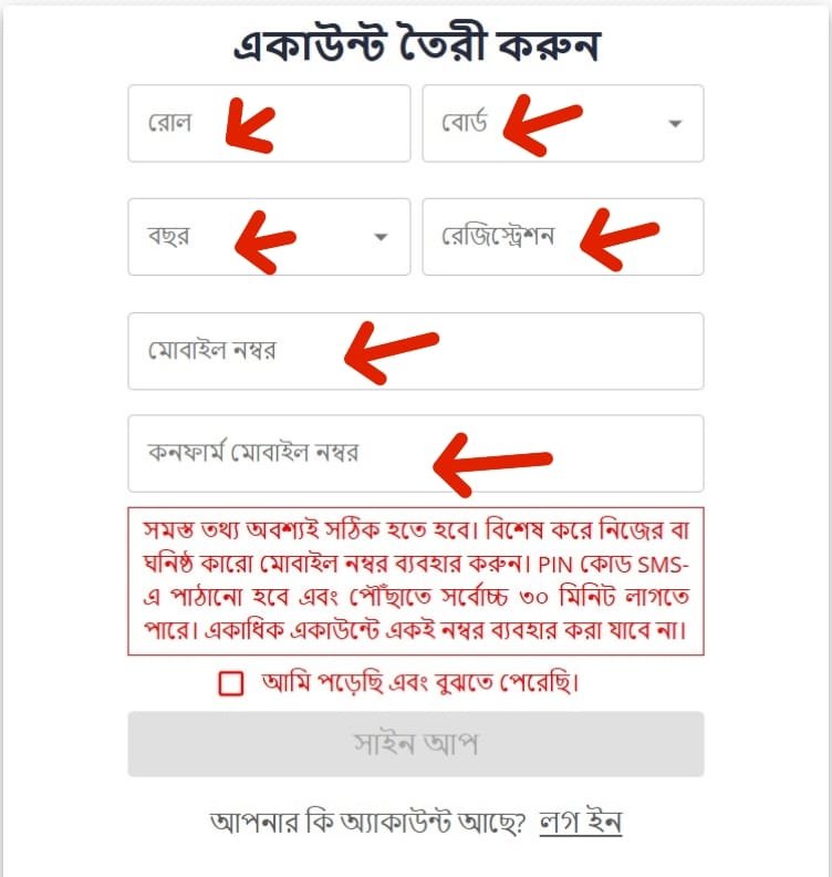 কলেজে ভর্তির অনলাইন আবেদন ফরম পূরণের নিয়ম
